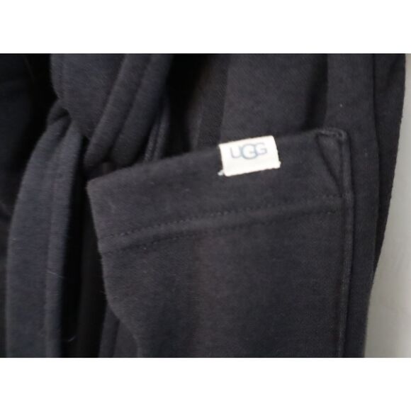 UGG 1096932 Men's Sz XL/2XL Black Heather Robinson Cotton Fleece Robe - Picture 6 of 11